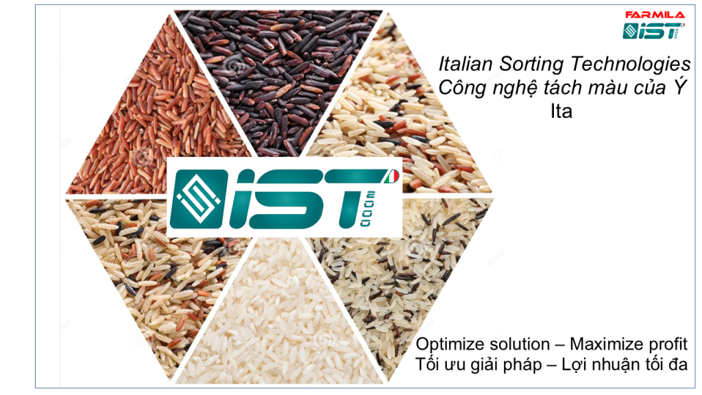 Italian sorting technologies – công nghệ tách màu của ý - máy tách màu gạo