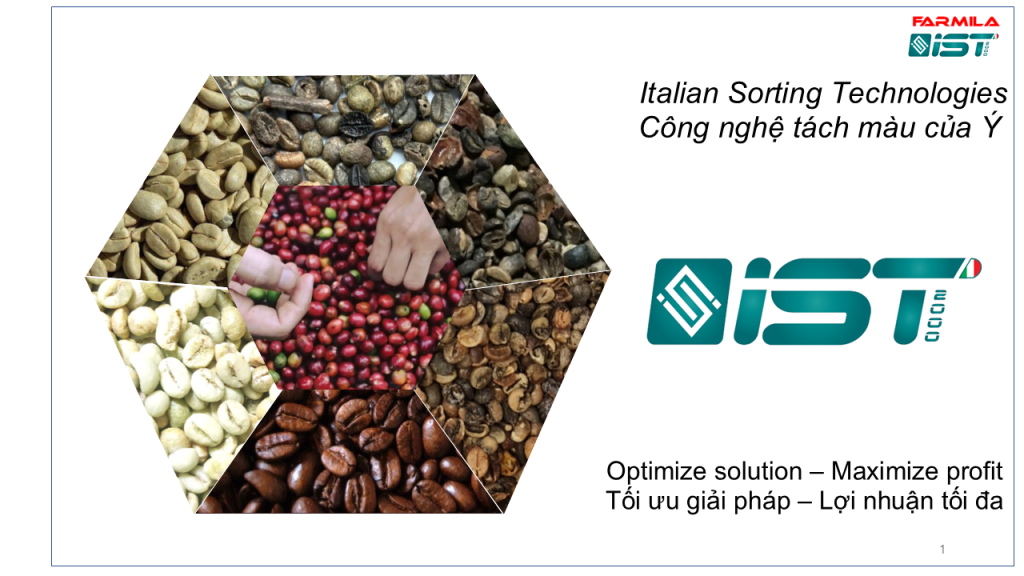 Italian sorting technologies – công nghệ tách màu của ý - máy tách màu cà phê