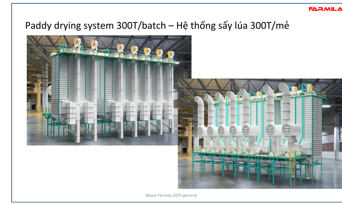 Hệ thống sấy 300 tấn/mẻ